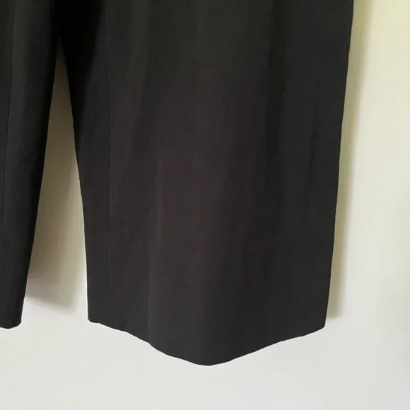 MM LaFleur Pants Size 6 The Pippa Light Twill Wide Leg Crop Stretchy Black - Picture 3 of 13